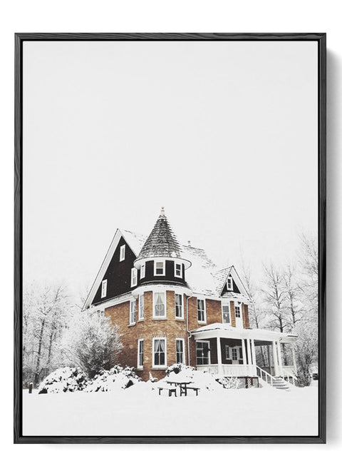Snowy Home Canvas Art