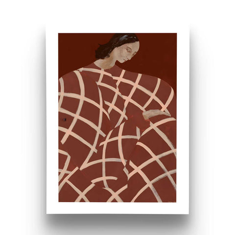 Elegant abstract female figure artwork