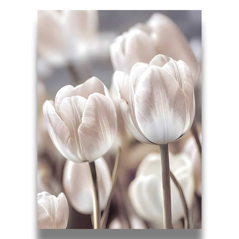 Elegant and calming flower art poster for a sunlit living room or office.