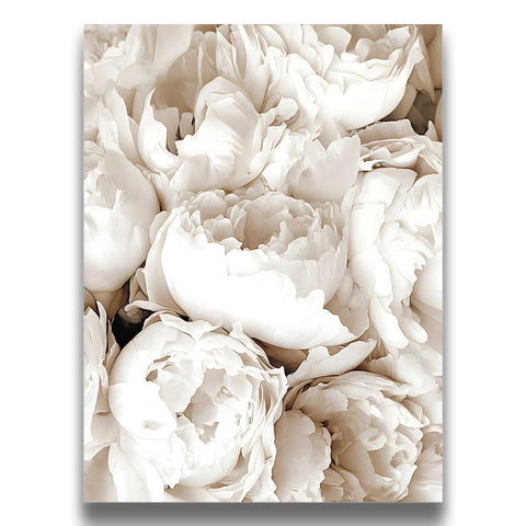Elegant and calming flower art poster for a sunlit living room or studio.