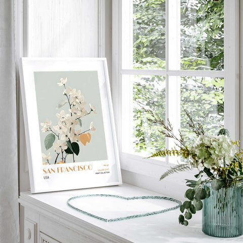 Elegant blossom poster San Francisco home wall decor