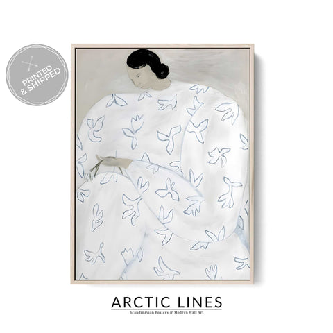 Elegant female figure art print