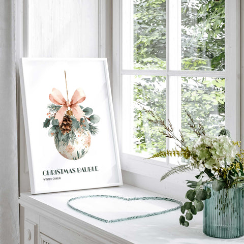 Elegant holiday bauble illustration decor