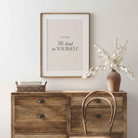 Elegant typography self care art