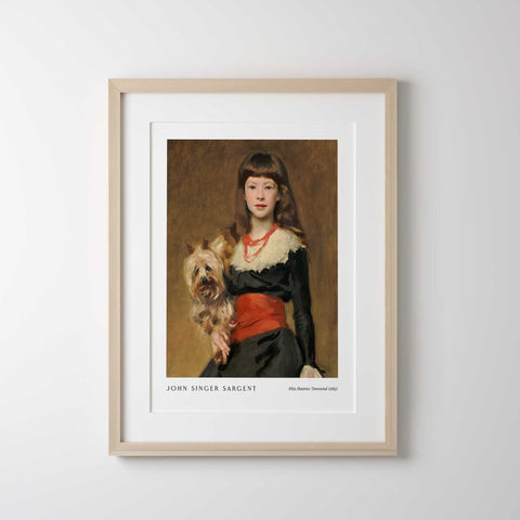 Elegant vintage portrait artwork with dog