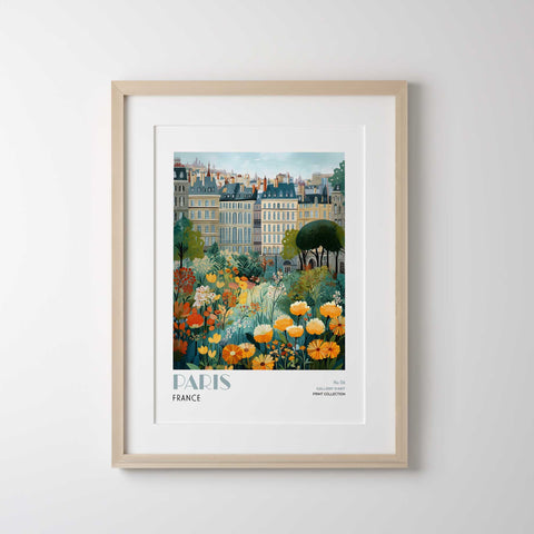 European city poster with warm tones