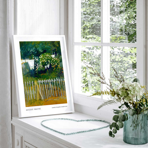 Expressionist laundry scene wall art