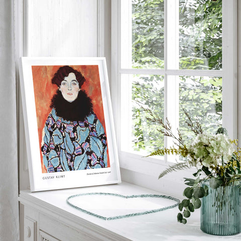 Expressionist portrait print klimt