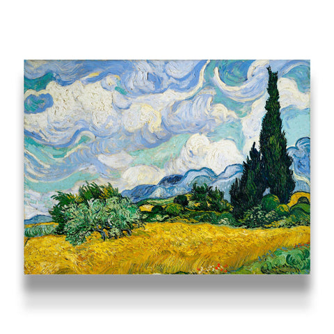 Famous Van Gogh cypress painting