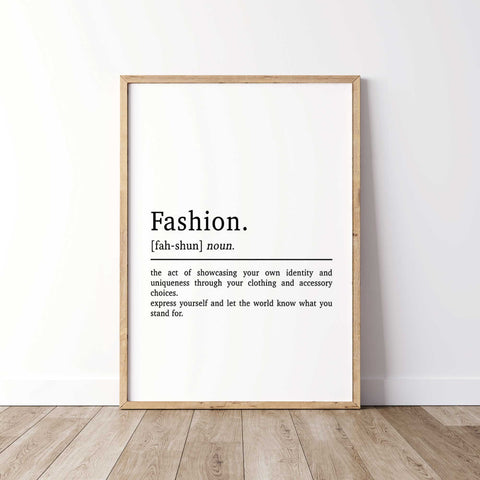 Modern Fashion Definition - Stylish Wall Print