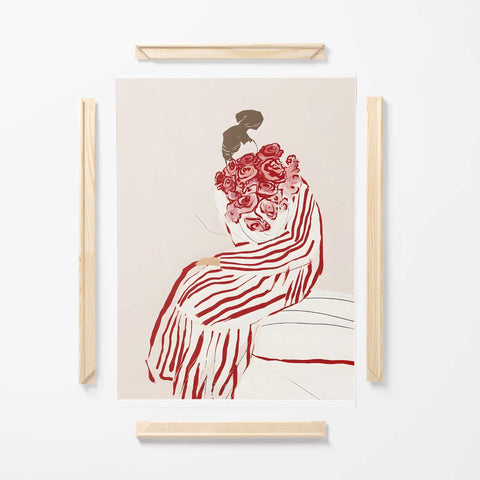 Fashion inspired floral art print