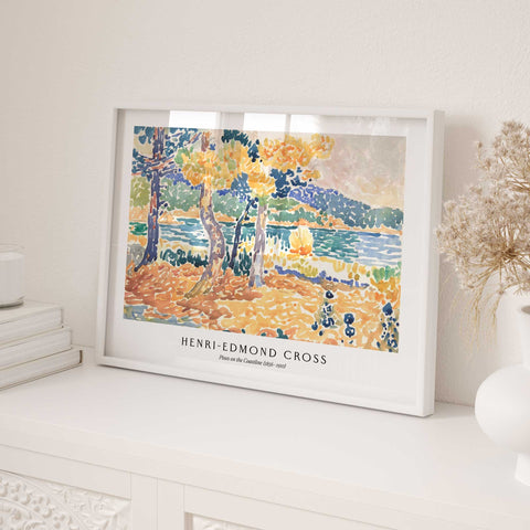 Fauvist trees by the sea artwork reproduction