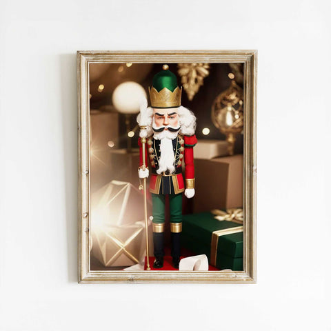 Vintage Nutcracker Royal Guard Canvas Art Holiday Home Decor Poster