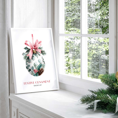 Festive bauble Christmas wall decor