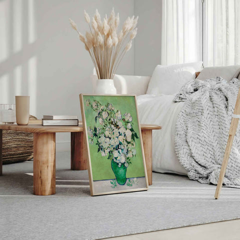 Fine Art Print of a floral still life with bold textured brushstrokes