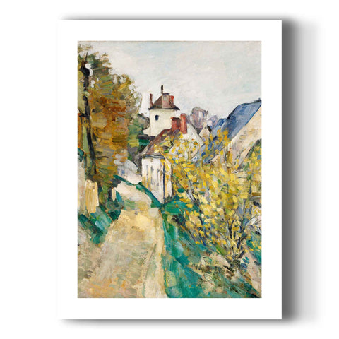 Fine Art Print of a rustic village street with bold brushwork
