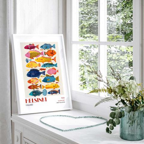 Finland fish print modern Nordic decor