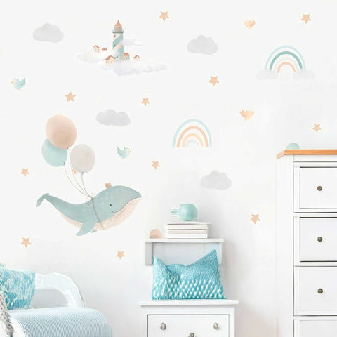 Floating Whale Decals