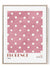 Florence wall art print pink polka dot poster