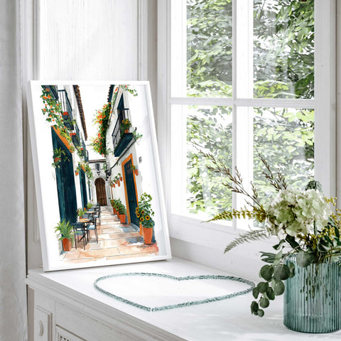 Flower pots watercolor art