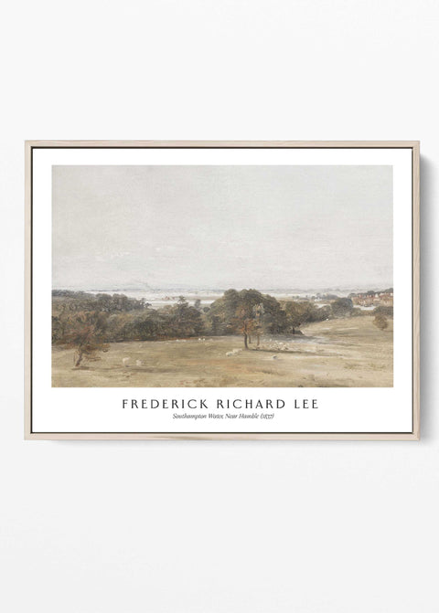Frederick Richard Lee pastoral landscape print with sheep grazing in open field