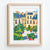 French architecture and nature in watercolor wall art