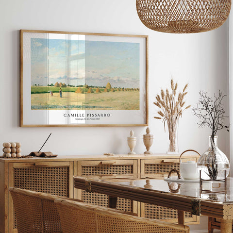 French haystacks field art print