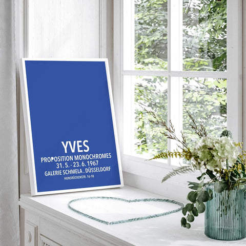 Yves Blue Monochrome - Minimalist Exhibition Canvas