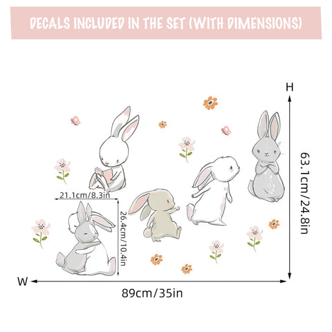 Whimsical bunny art for children’s bedrooms
