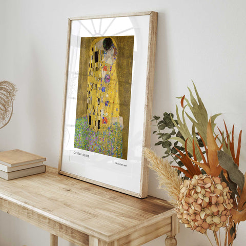 Gold leaf effect klimt print