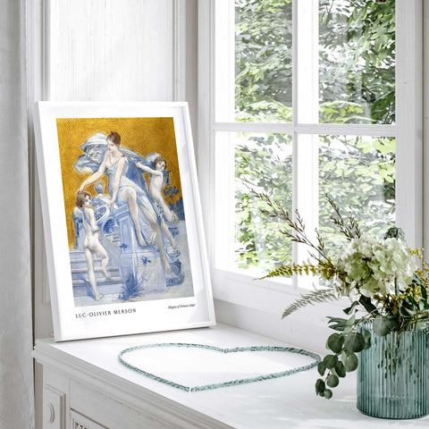 Gold mosaic classical artwork print