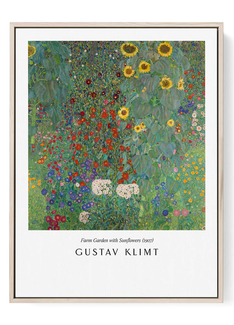 Gustav Klimt sunflower garden poster