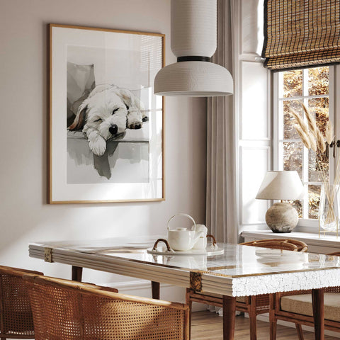 Hand painted puppy watercolor print