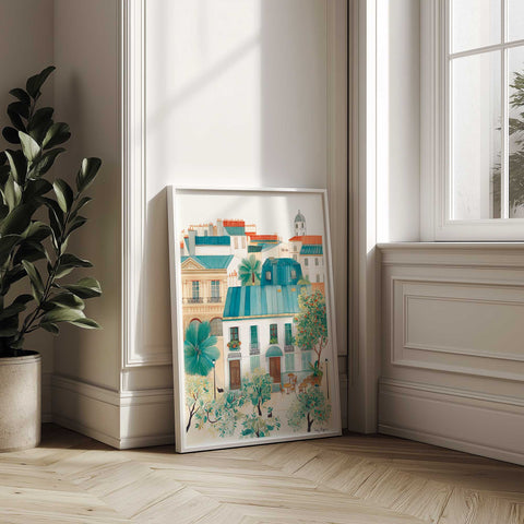 Handmade Garden Art – Mediterranean Courtyard Poster
