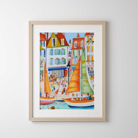 Harbour scene with boats