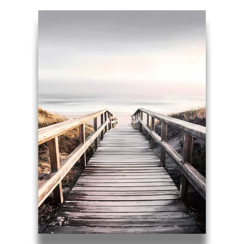 High-quality museum-grade print of a minimalist coastal landscape.