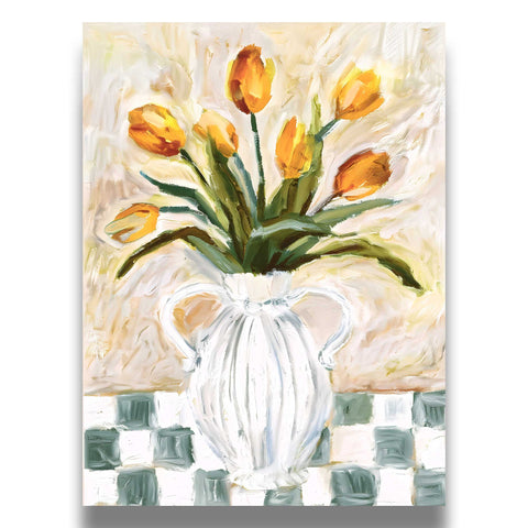 High-quality museum-grade print of a minimalist still life floral scene.