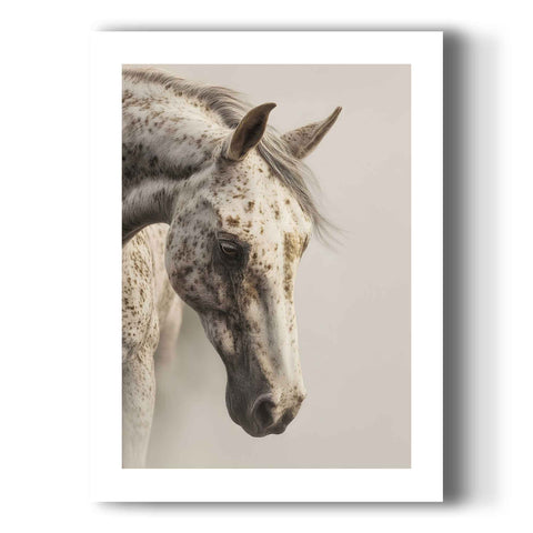 High-quality museum-grade print of an Appaloosa in a clean, neutral style.