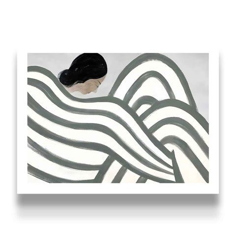 High-quality museum-grade print of an abstract woman in a modern style.
