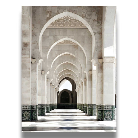 High-quality museum-grade print of an arched colonnade in a modern style.