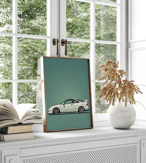 High performance Japanese car wall art for professional workspace