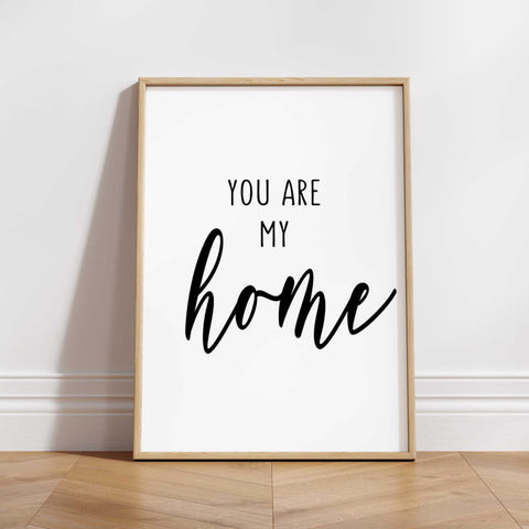 Affectionate Home Quote - Elegant Wall Print