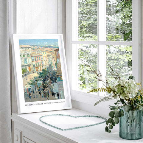 Impressionist city painting wall poster