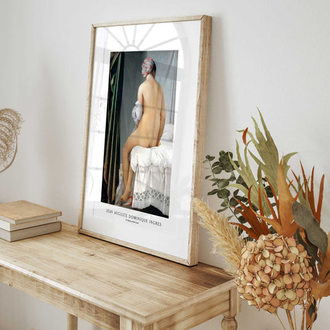 Ingres famous bathing woman painting print