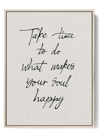Soulful Serenity Quote Canvas Print - 'Make Your Soul Happy' Wall Art