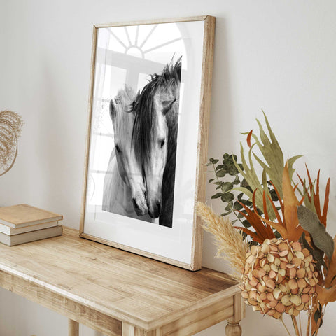 Intimate horse photography print