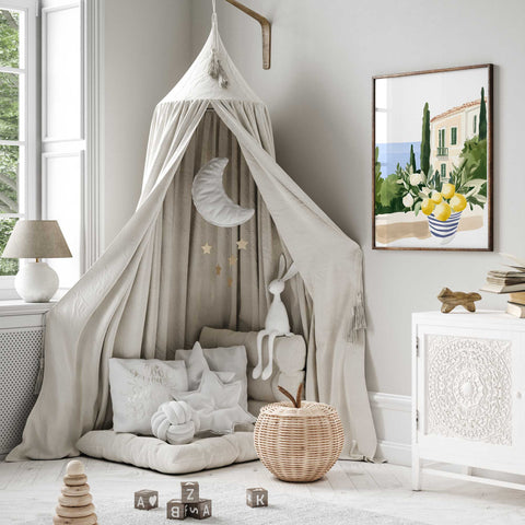 Italian Lemon Grove Watercolor – Sea View Wall Art