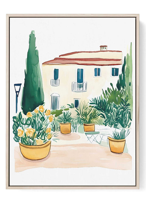 Tuscany Garden Watercolor Art Print