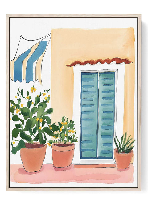 Italian Window Watercolor Art Print