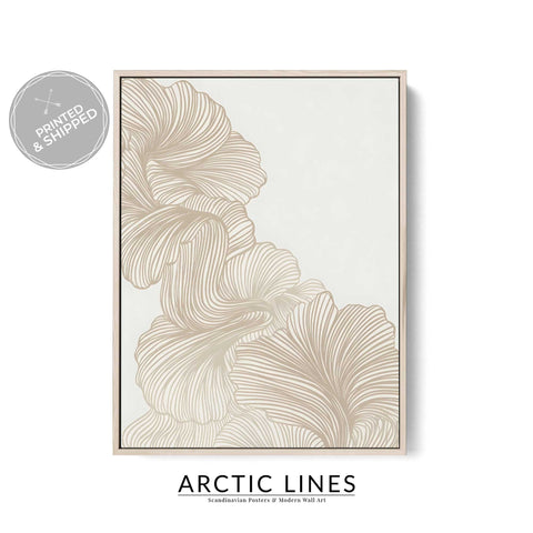 Japandi inspired minimalist floral art